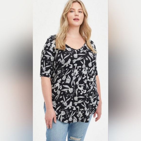 TORRID Looney Tunes Bugs Bunny Super Soft Favorite Tunic! NWT! - Picture 3 of 9